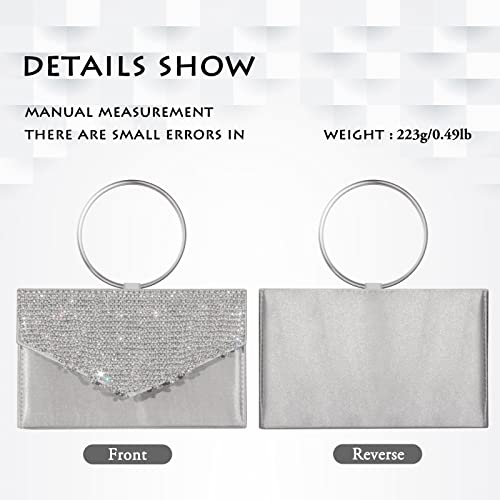 AOYUNHUI Evening Handbags Purse Bling Handbag Rhinestone purses for Women Wedding Prom Party Club Bling Bling Sparkling