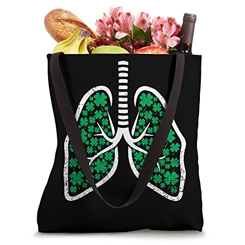 Respiratory Therapist Lungs Shamrock St Patricks Day RT Tote Bag