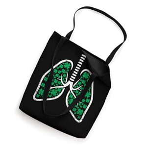 Respiratory Therapist Lungs Shamrock St Patricks Day RT Tote Bag