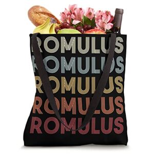 Romulus Michigan Romulus MI Retro Vintage Text Tote Bag