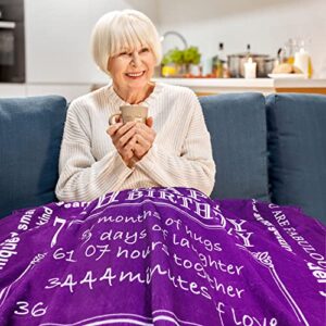 Yufobel 70th Birthday Gifts for Women, Gift for 70 Year Old Women, 70 Years Old Birthday Gift Idea, Happy 1952 70th Birthday Gift for Grandma/Mom/Wife, 70th Birthday Throw Blanket 60’’x50’’