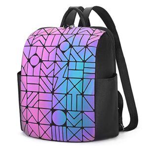 geometric luminous crossbody bag glow-in-the-dark handbag holographic reflective backpack purse clutch bag (backpack)