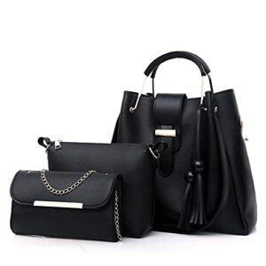 zukky trend cross-body bag one shoulder versatile tote bag women’s fashion simple sub-mother bag black