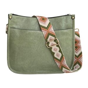 handbag tote shoulder bags leather handbags shoulder bucket cross-body purse fashion bags for women (green)