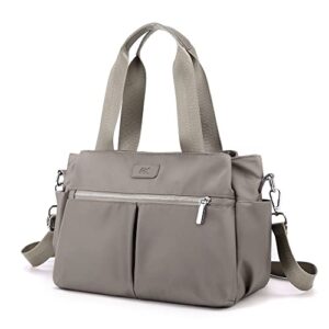 women’s shoulder bag purse top handle satchel hobo crossbody handbag for work school travel business shopping casual grey