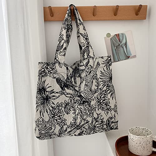 Vintage Women Forest Canvas Shoulder Tote Bag Casual Large Capacity Handbags