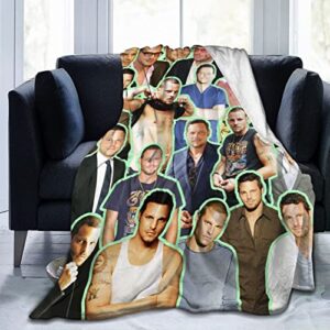 blanket alex karev justin chambers soft and comfortable warm fleece blanket for sofa, office bed car camp couch cozy plush throw blankets beach blankets