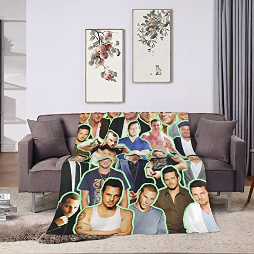 Blanket Alex Karev Justin Chambers Soft and Comfortable Warm Fleece Blanket for Sofa, Office Bed car Camp Couch Cozy Plush Throw Blankets Beach Blankets