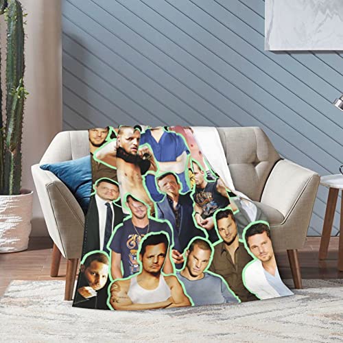 Blanket Alex Karev Justin Chambers Soft and Comfortable Warm Fleece Blanket for Sofa, Office Bed car Camp Couch Cozy Plush Throw Blankets Beach Blankets