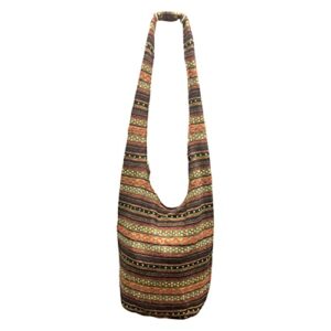 humsato ethnic hippie bag, linen boho style hobo bags for women, hippie shoulder bags, crossbody bag, boho purse