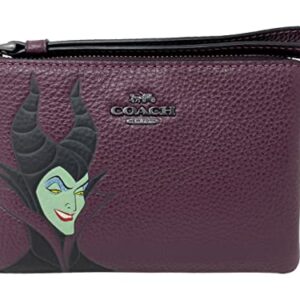 Disney X Coach Corner Zip Wristlet With Maleficent Motif