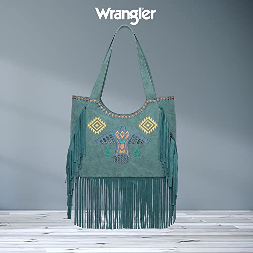 Montana West Western Vintage Aztec Collection Cowgirl Handbag Embroidered Fringe Thunderbird Purse and Crossbody, WG36-G8005TQ