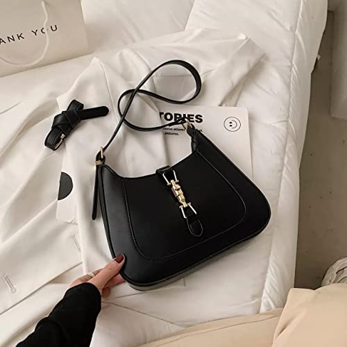 Ladies Fashion Shoulder Bags for Women Handbag Crossbody Bag Underarm PU Leather Wallet Tote (White)