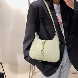 Ladies Fashion Shoulder Bags for Women Handbag Crossbody Bag Underarm PU Leather Wallet Tote (White)