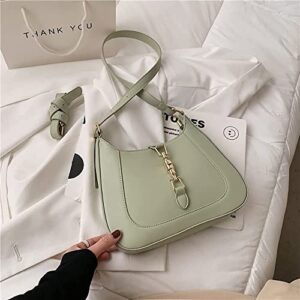 Ladies Fashion Shoulder Bags for Women Handbag Crossbody Bag Underarm PU Leather Wallet Tote (White)