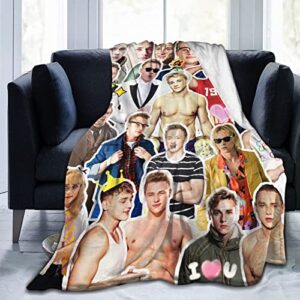 blanket ben hardy soft and comfortable warm fleece blanket for sofa, office bed car camp couch cozy plush throw blankets beach blankets