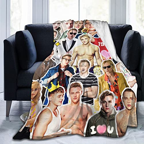 Blanket Ben Hardy Soft and Comfortable Warm Fleece Blanket for Sofa, Office Bed car Camp Couch Cozy Plush Throw Blankets Beach Blankets