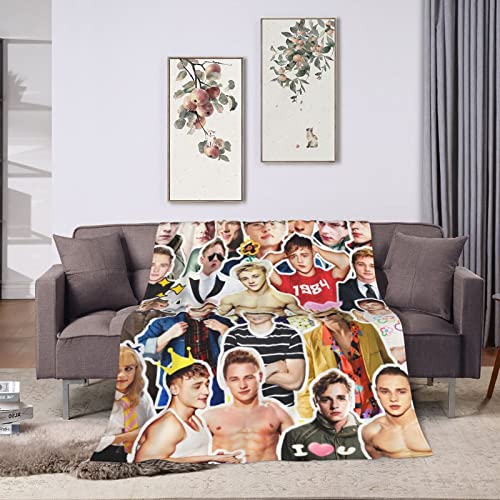 Blanket Ben Hardy Soft and Comfortable Warm Fleece Blanket for Sofa, Office Bed car Camp Couch Cozy Plush Throw Blankets Beach Blankets