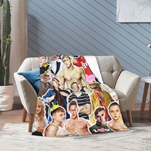 Blanket Ben Hardy Soft and Comfortable Warm Fleece Blanket for Sofa, Office Bed car Camp Couch Cozy Plush Throw Blankets Beach Blankets