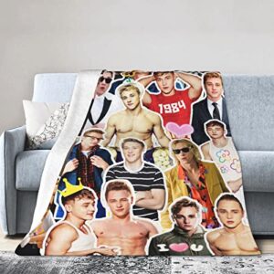 Blanket Ben Hardy Soft and Comfortable Warm Fleece Blanket for Sofa, Office Bed car Camp Couch Cozy Plush Throw Blankets Beach Blankets