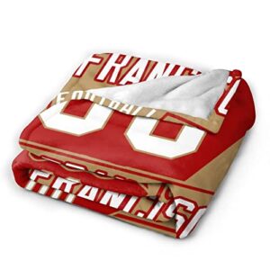 Custom Football Throw Blankets Personalized Ultra-Soft Micro Fleece Blankets with Name Numbers for Fans Gifts