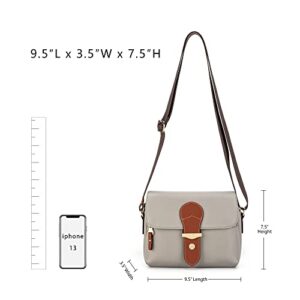 SATSEI Crossbody Bags for Women,Water Resistance Canvas Multi Pocket Crossbody Bags Travel Shoulder Bag