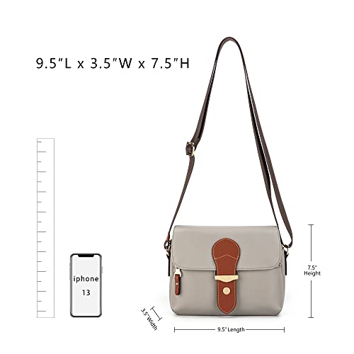 SATSEI Crossbody Bags for Women,Water Resistance Canvas Multi Pocket Crossbody Bags Travel Shoulder Bag