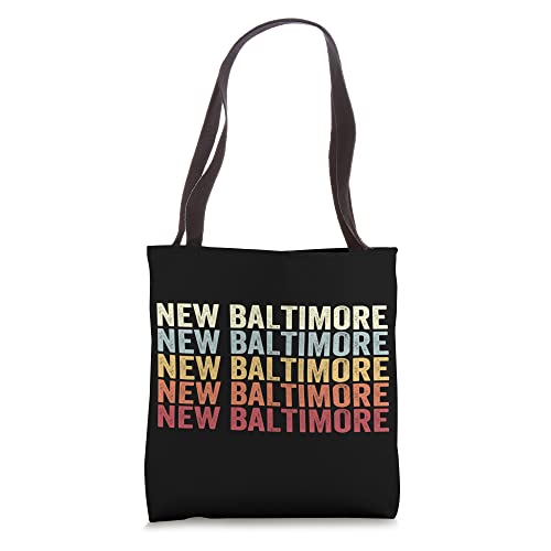 New Baltimore Michigan New Baltimore MI Retro Vintage Text Tote Bag