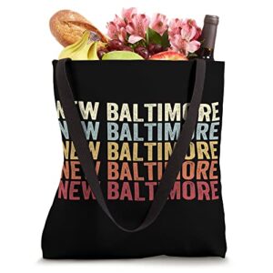 New Baltimore Michigan New Baltimore MI Retro Vintage Text Tote Bag