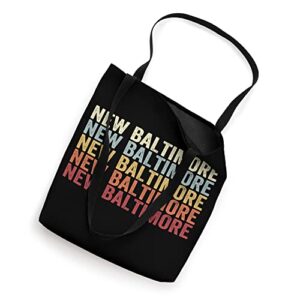 New Baltimore Michigan New Baltimore MI Retro Vintage Text Tote Bag