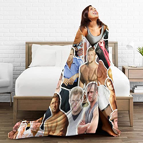 Blanket Scott Caan Soft and Comfortable Warm Fleece Blanket for Sofa, Office Bed car Camp Couch Cozy Plush Throw Blankets Beach Blankets