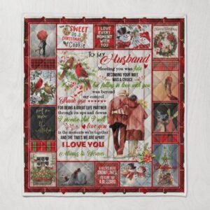 To My Husband Home For Christmas Blankets, (Fleece Blanket, 30x40)
