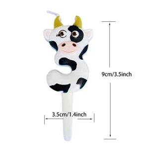 Number Birthday Candles Milk Cow Number Candles Party Supplies Number 3 Candle for Cake