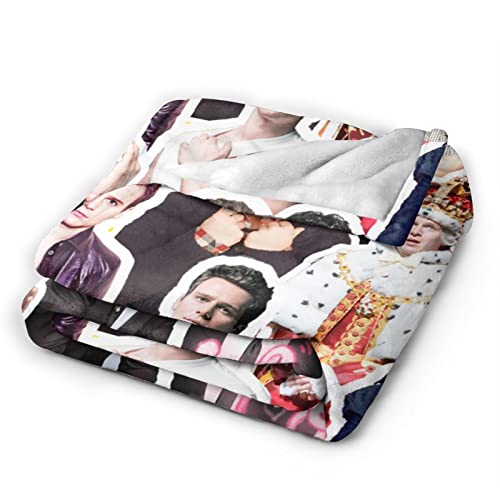 Blanket Jonathan Groff  Soft and Comfortable Warm Fleece Blanket for Sofa, Office Bed car Camp Couch Cozy Plush Throw Blankets Beach Blankets