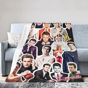 Blanket Jonathan Groff  Soft and Comfortable Warm Fleece Blanket for Sofa, Office Bed car Camp Couch Cozy Plush Throw Blankets Beach Blankets