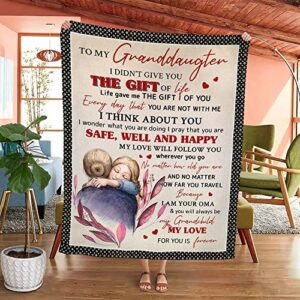 to my granddaughter big hug blanket from grandma, to my granddaughter i didn’t give you the gift of life blanket gifts for granddaughter (fleece blanket, 60×80)