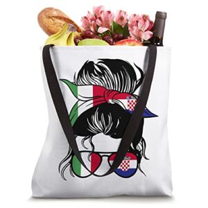 Italy and Croatia Mix Half Italian and half Croatian Tote Bag