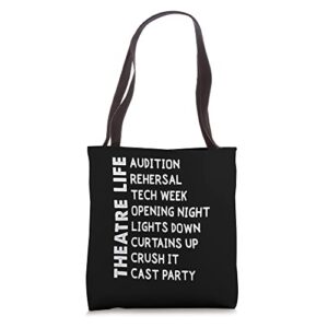 theatre life tote bag