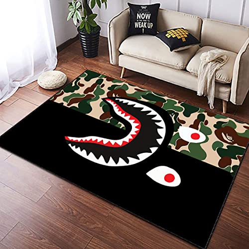 Camouflage Bape Rug, Cool Camouflage Rug, Military Camouflage Rug, Decor Army Camouflage, Camouflage Military Patterned, Bape Rug, e140 (4.6x6.56 feet - 140x200 cm)