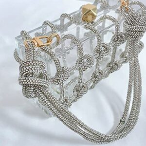 Evening Bag Women Clutch Purses Clear Bag Hobo Bag Tote Handbag Satchel Bag Silver Purse Crossbody Bags 2023