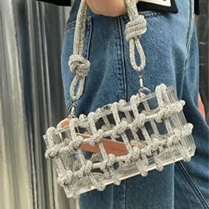 Evening Bag Women Clutch Purses Clear Bag Hobo Bag Tote Handbag Satchel Bag Silver Purse Crossbody Bags 2023