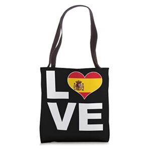 i love spain – heart flag spain tote bag