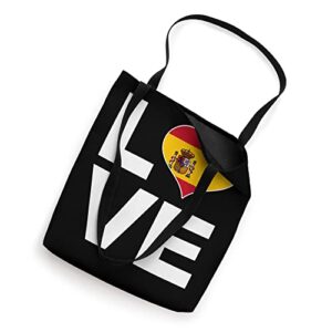 I Love Spain - Heart Flag Spain Tote Bag