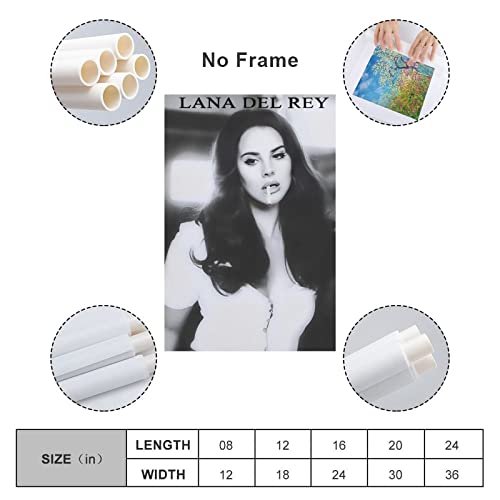 taurox Lana Del Rey Decorative Painting Canvas poster 12x18 Inch Unframed Wall Art Deco posters for room aesthetic