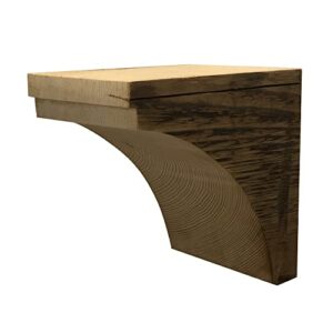 modern timber craft reclaimed barnwood 4x6x6 decorative farmhouse corbels | rustic wood countertop corbel set of 2