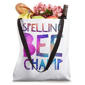 Spelling Bee Champ - Word Nerd Genius Quote Saying - Spell Tote Bag