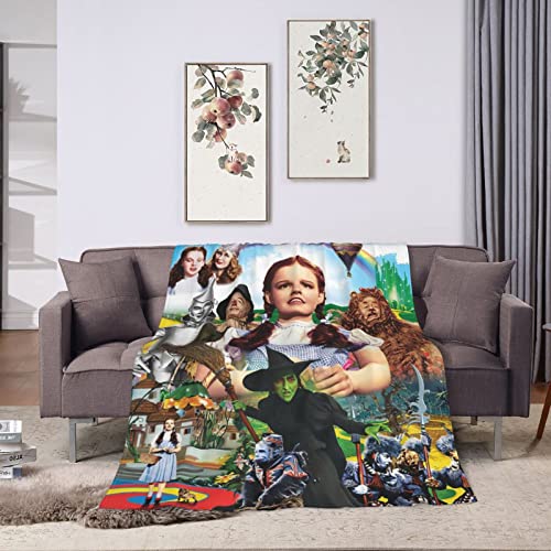 Wizard of Oz Blankets Super Soft Flannel Cartoon Throw Blanket Comfy Lightweight Bedding Blanket 50"x40"