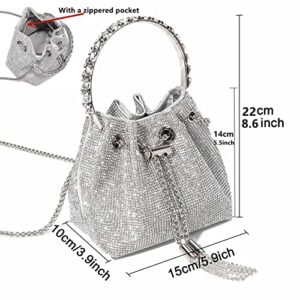 Women Rhinestones Crystal Evening Bags Crossbody Bags Women Purse Bling Bling Bag Shoulder Cross-body Purses for Cocktail Prom Wedding Party