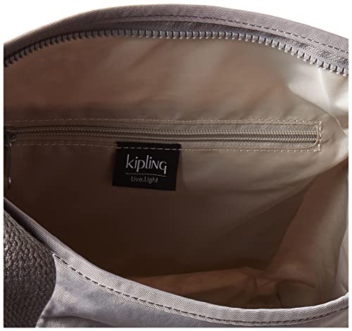 Kipling Women's Belammie Handbag, Organize Accessories, Spacious Interior, Removable Shoulder Strap, Travel Bag, Cool Grey Tonal