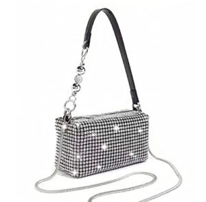crystal crossbody bags bling bling rhinestone evening purse for women girls sparkling crossbody bag with chain wedding for prom party